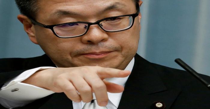 FILE PHOTO : Seko speaks at a news conference at Prime Minister Shinzo Abe's official residence