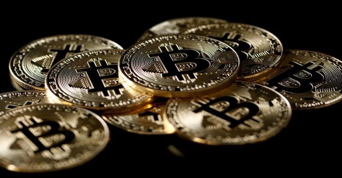 FILE PHOTO: A collection of Bitcoin (virtual currency) tokens are displayed in this picture