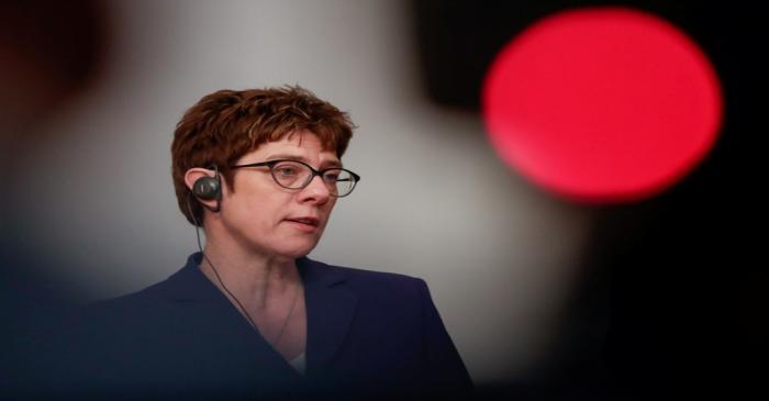 FILE PHOTO - German Defence Minister Annegret Kramp-Karrenbauer attends a meeting with NATO