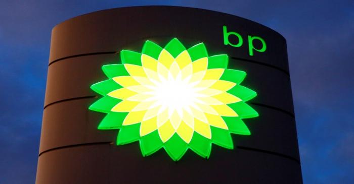 FILE PHOTO: The BP logo at a petrol station in Kloten