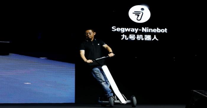 Ninebot President Wang Ye unveils semi-autonomous scooter KickScooter T60 that can return