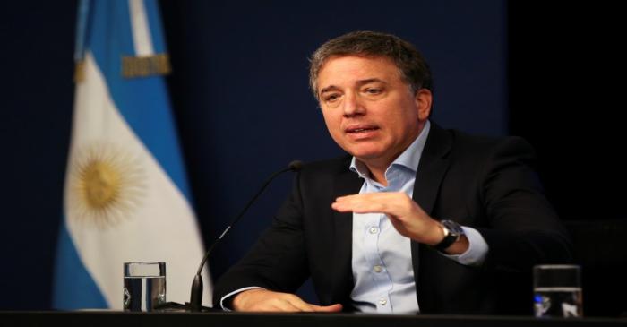FILE PHOTO:  Argentina's Treasury Minister Nicolas Dujovne gestures during a news conference in