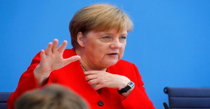 FILE PHOTO: German Chancellor Angela Merkel holds the annual summer news conference in Berlin