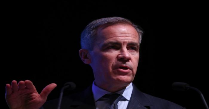 The Governor of the Bank of England, Mark Carney speaks at an FT event in London