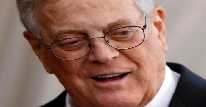Businessman David Koch arrives at the Metropolitan Museum of Art Costume Institute Gala 2015