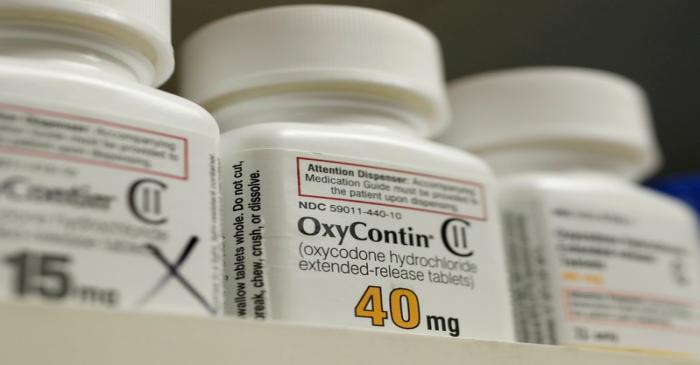 FILE PHOTO: Bottles of prescription painkiller OxyContin made by Purdue Pharma LP sit on a