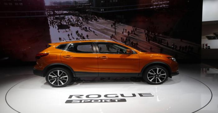 The 2017 Nissan Rogue Sport is displayed during the North American International Auto Show in