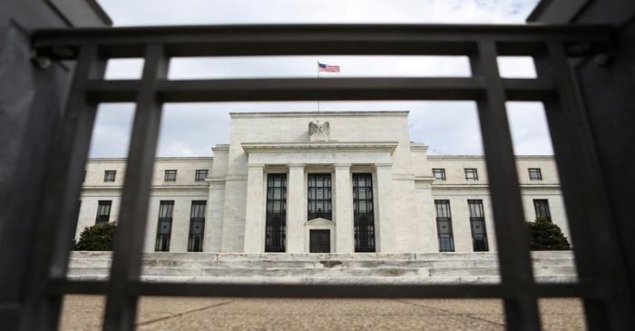 FILE PHOTO: The Federal Reserve building is pictured in Washington, DC