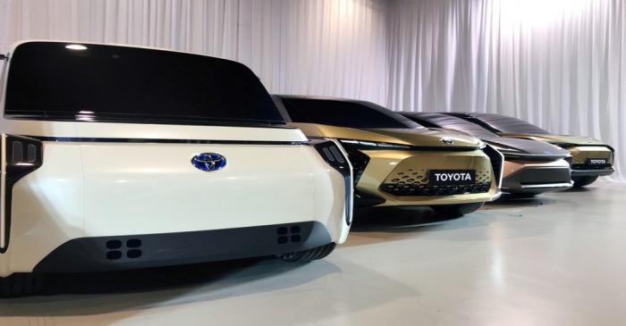 FILE PHOTO: Toyota Motor displays concept versions of its next-generation electric vehicles at