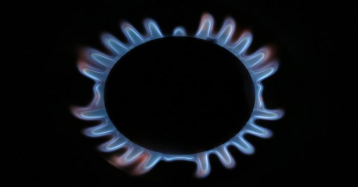 FILE PHOTO: A gas hob is seen in this photo illustration taken in London