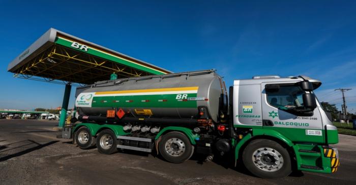 FILE PHOTO: A tanker truck leaves the Petrobras Alberto Pasqualini Refinery in Canoas