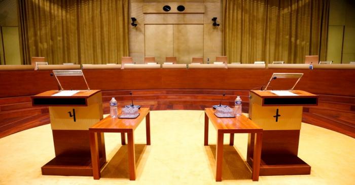 FILE PHOTO: The main courtroom of the European Court of Justice is pictured in Luxembourg