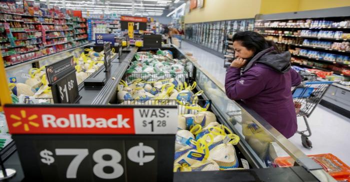FILE PHOTO: Shoppers at a Walmart store in Chicago Illinois