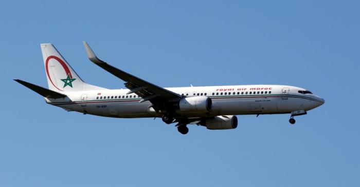 FILE PHOTO: The CN-ROP Royal Air Maroc Boeing 737 makes its final approach for landing at