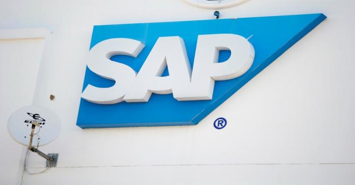SAP logo is seen at SAP company offices in Woodmead, Johannesburg, South Africa