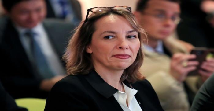Clotilde Delbos, Chief Financial Officer of Renault, attends Renault's 2018 annual results