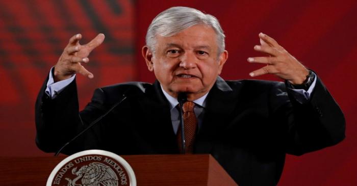 FILE PHOTO: Mexico's President Obrador attends a news conference in Mexico City