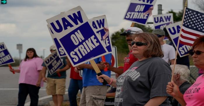 UAW workers strike at the Bowling Green facility