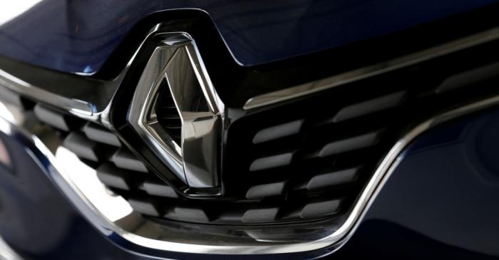 The logo of French car manufacturer Renault is seen at a dealership of the company in Bordeaux