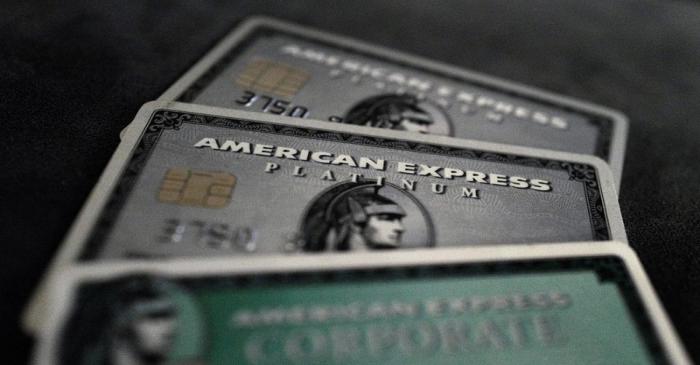 FILE PHOTO: Credit cards of American Express are photographed in this illustration picture