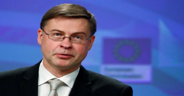 FILE PHOTO: EU CommissionER Vladis Dombrovskis