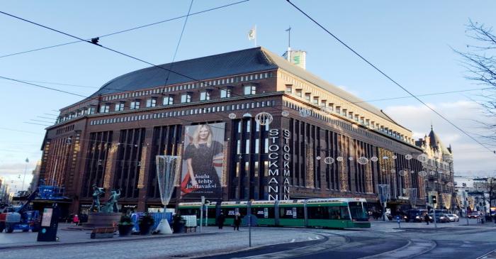 Stockmann's flagship department store is seen in Helsinki