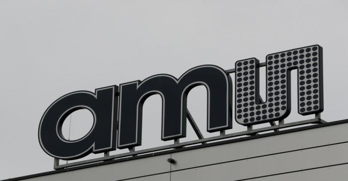 FILE PHOTO: The logo of Austrian sensor specialist AMS is seen on their factory in