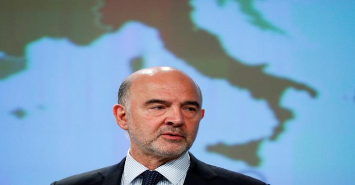 FILE PHOTO: EU Commissioner Moscovici