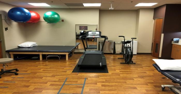 FILE PHOTO: A physical therapy room is seen at an onsite health clinic at the Intel corporate
