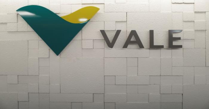 The logo of Vale SA is pictured in Rio de Janeiro