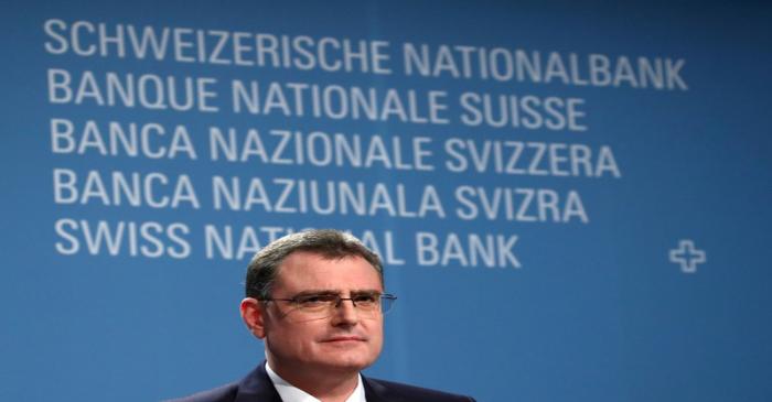 SNB Jordan attends a news conference in Bern