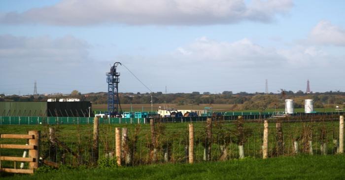 Cuadrilla's Preston Road fracking site is seen near Blackpool