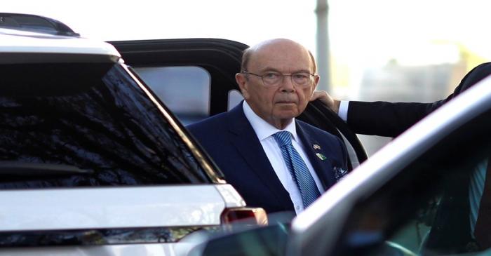 U.S. Commerce Secretary Wilbur Ross arrives to a meeting with Brazil's Economy Minister Paulo