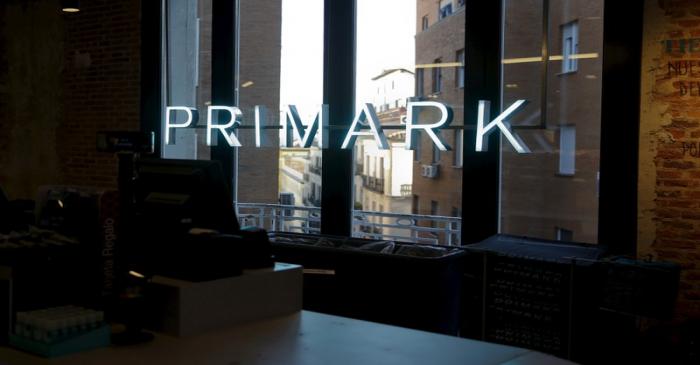 The Primark logo can be seen on windows at Primark's new Spanish flagship store in Madrid,