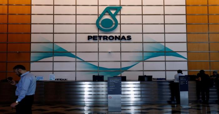 A Petronas logo at their office in Kuala Lumpur