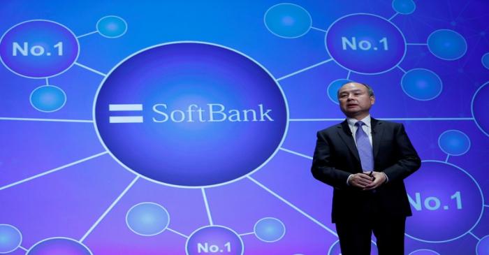 FILE PHOTO: Japan's SoftBank Group Corp Chief Executive Masayoshi Son attends a news conference