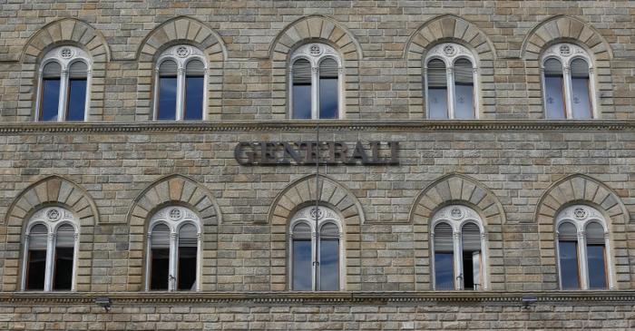 Assicurazioni Generali logo is seen in Florence