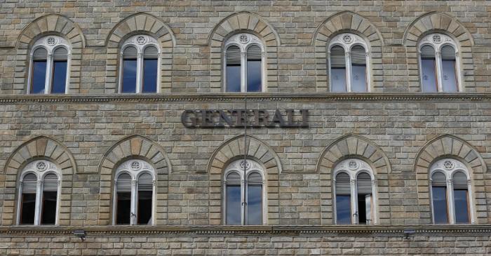 Assicurazioni Generali logo is seen in Florence