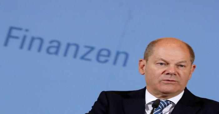 German finance minister Scholz holds news conference on tax revenues, in Berlin