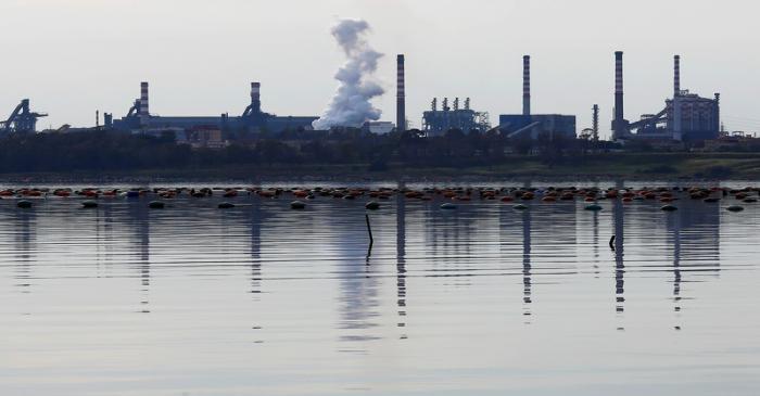 FILE PHOTO: The ILVA steel plant is seen in Taranto