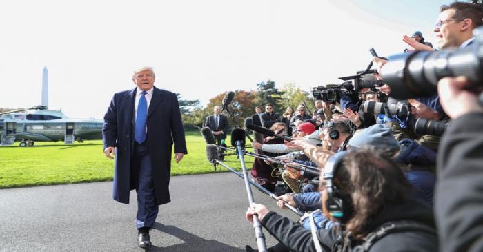 U.S. President Trump departs for travel to Georgia at the White House in Washington
