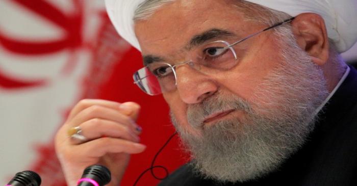 FILE PHOTO: Iranian President Hassan Rouhani speaks at a news conference on the sidelines of