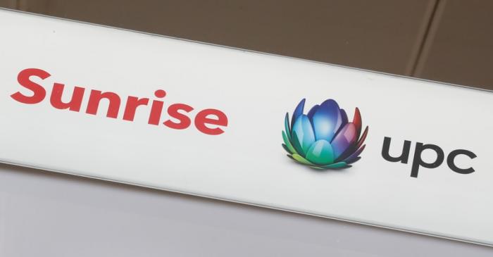 FILE PHOTO: Logos of Swiss telecom company Sunrise and  broadband and telecommunications