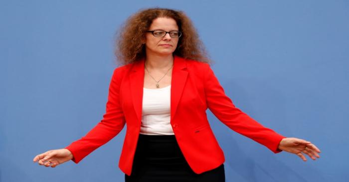 Member of the German advisory board of economic experts Isabel Schnabel poses ahead of a news