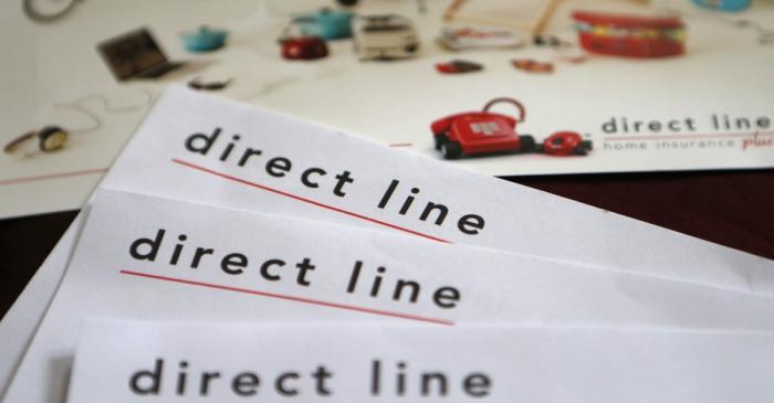 FILE PHOTO: A photo illustration shows insurance renewal notices from Direct Line in London