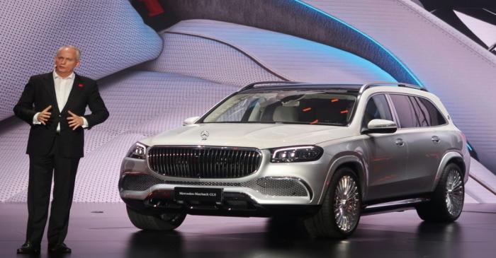 Hubertus Troska, Daimler's China chief, speaks at a launching event for Mercedes-Maybach GLS