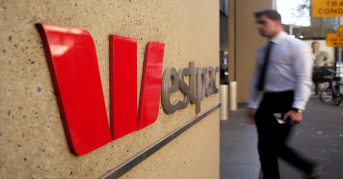 The logo of Westpac group at its headquarters in Sydney