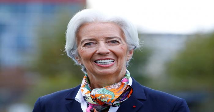 FILE PHOTO: European Central Bank's President Lagarde answers journalists' questions as she