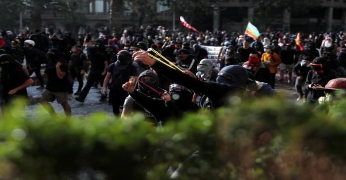 Protests against Chile's government in Santiago