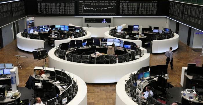 FILE PHOTO: The German share price index DAX graph is pictured at the stock exchange in